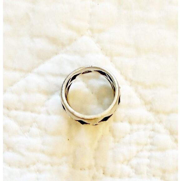 Premier Designs Ring Size 5 Antiqued Matte Silver Boho Artsy Chunky Bohemian - Picture 8 of 10